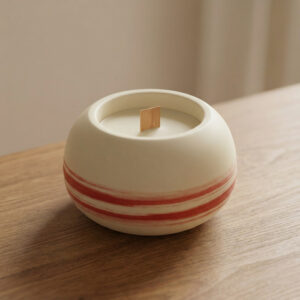 Sphère Marbrée - BOUGIE RONDE EN JESMONITE