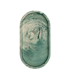 Plateau Oval en Jesmonite - vide-poche - Vert