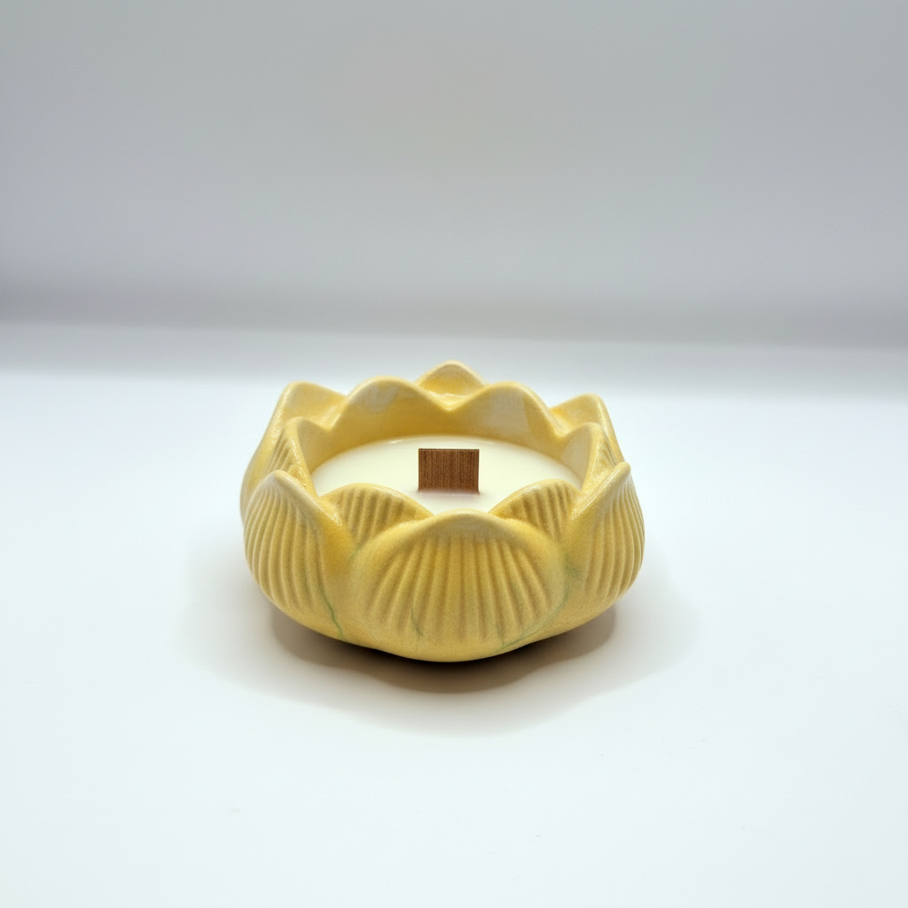 Bougie Fleur de Lotus en Jesmonite – Image 8