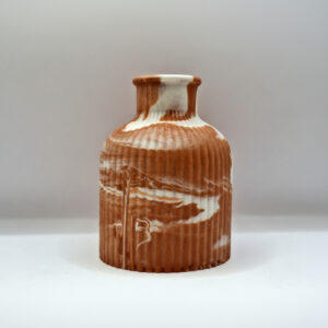 Vase cannelé Terracota- jesmonite