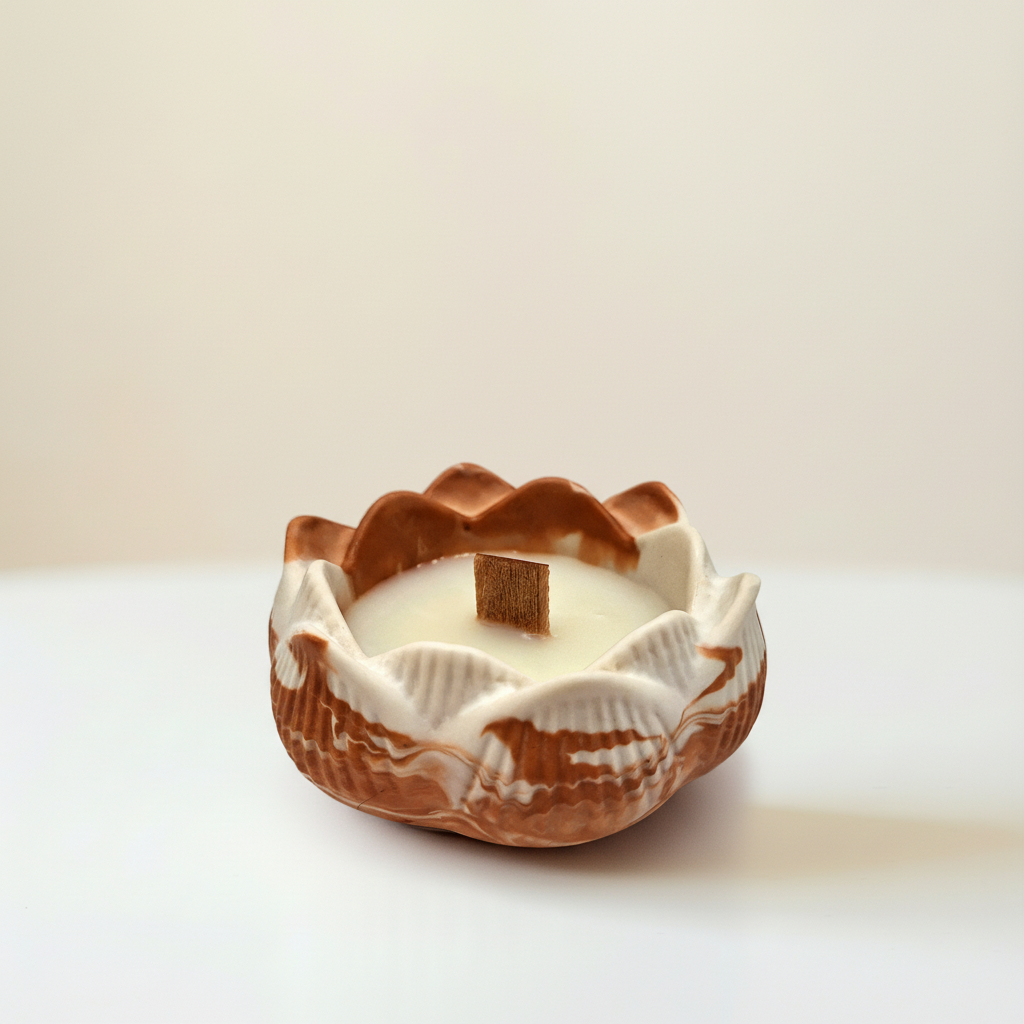 Bougie Fleur de Lotus en Jesmonite – Image 9